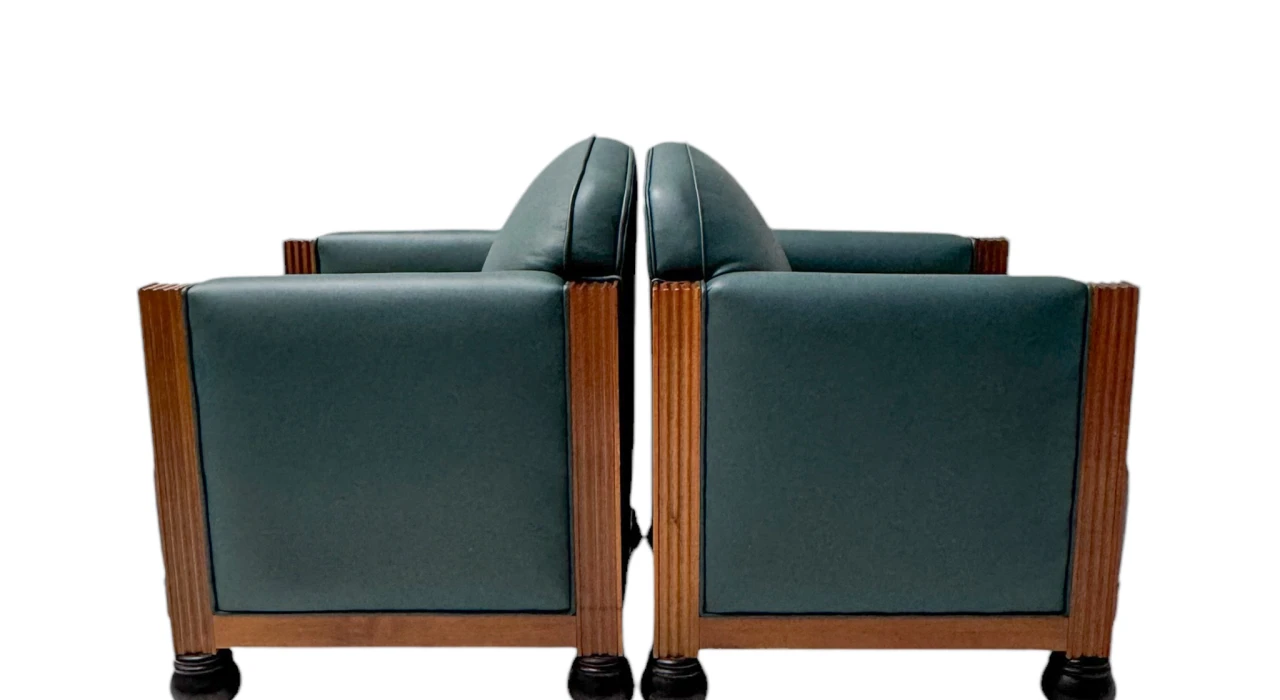 Two Art Deco Amsterdamse School Lounge Chairs by Fa. Drilling Amsterdam, 1920s